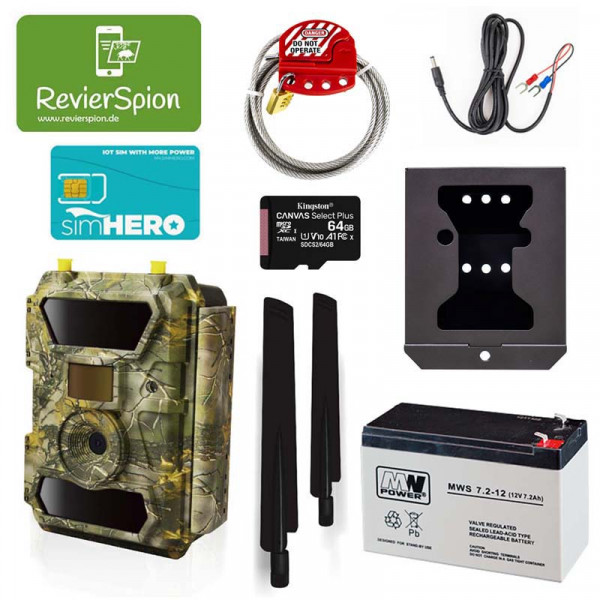 RevierSpion LTE Funk-Wildkamera Komplettpaket im Bundle 1