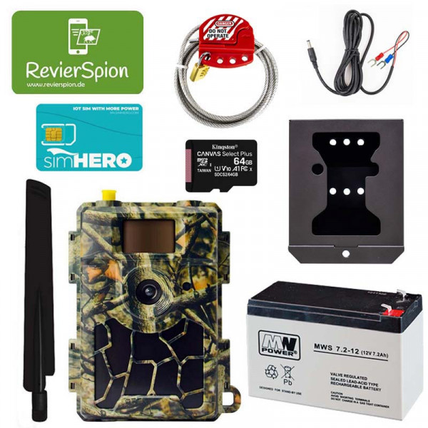 RevierSpion LTE Mini Funk-Wildkamera Komplettpaket im Bundle 1